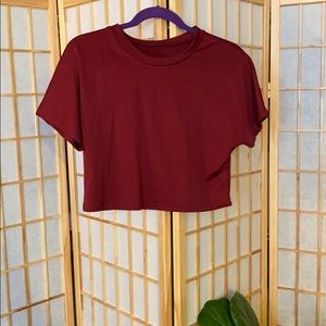 Red crop top